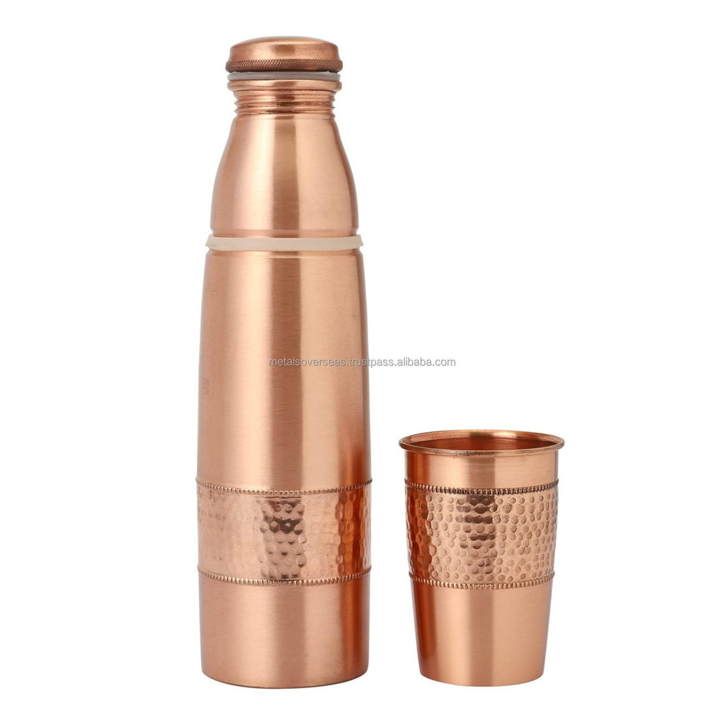 affordable price Copper Water Bottle 900 Ml (30.43 Fluid Ounce) with Tumbler Copper Bottle. Perfect 