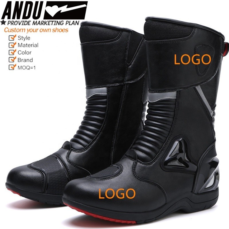 Shin Plate TPU Motorbike Racing Shoes Motorcycle Shoes Riding Motorbike Motocross Boot for Men Women