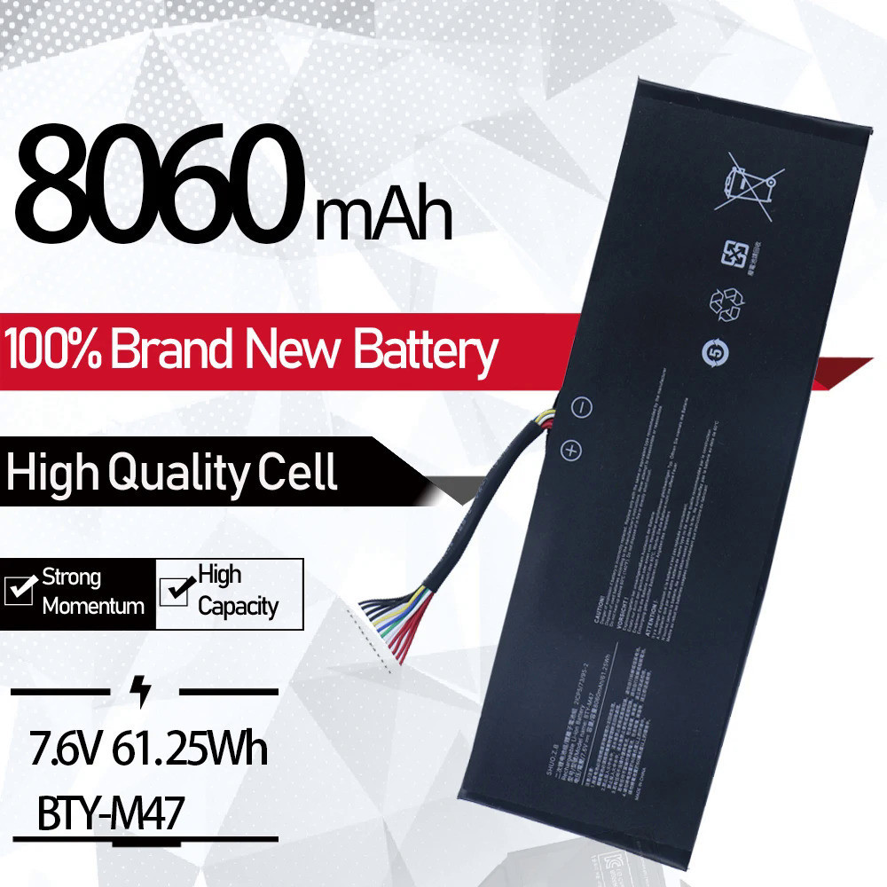 New BTY-M47 Laptop battery For MSI MSI  6QE 6QE16H11 2ICP5/73/95-2 MS-14A3 MS-14A1 GS43 GS43VR 6RE 7