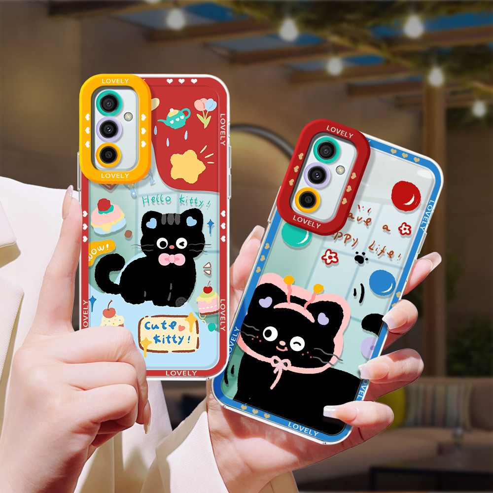 แมวดำ เคส oppo f19 f19 pro a96 a95 a94 a92 a9 a8 a77s a77 a76 a74 a72 a7 a5s a12 Narzo 20 30a 50 4G reno 5 5f 6 h3m1022