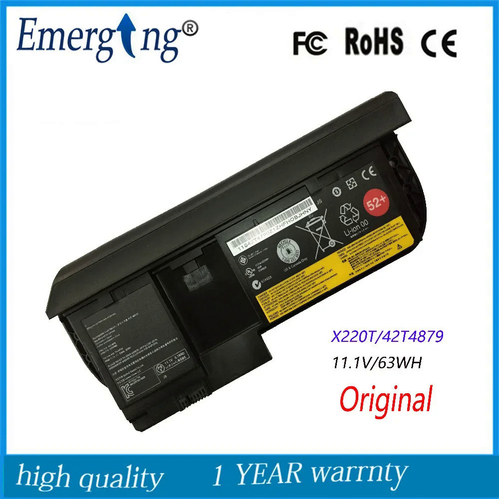 11.1V 63Wh ใหม่แบตเตอรี่แล็ปท็อปสำหรับ Lenovo Thinkpad X220T 42T4879 42T4881 45N1096 45N1097 45N1099