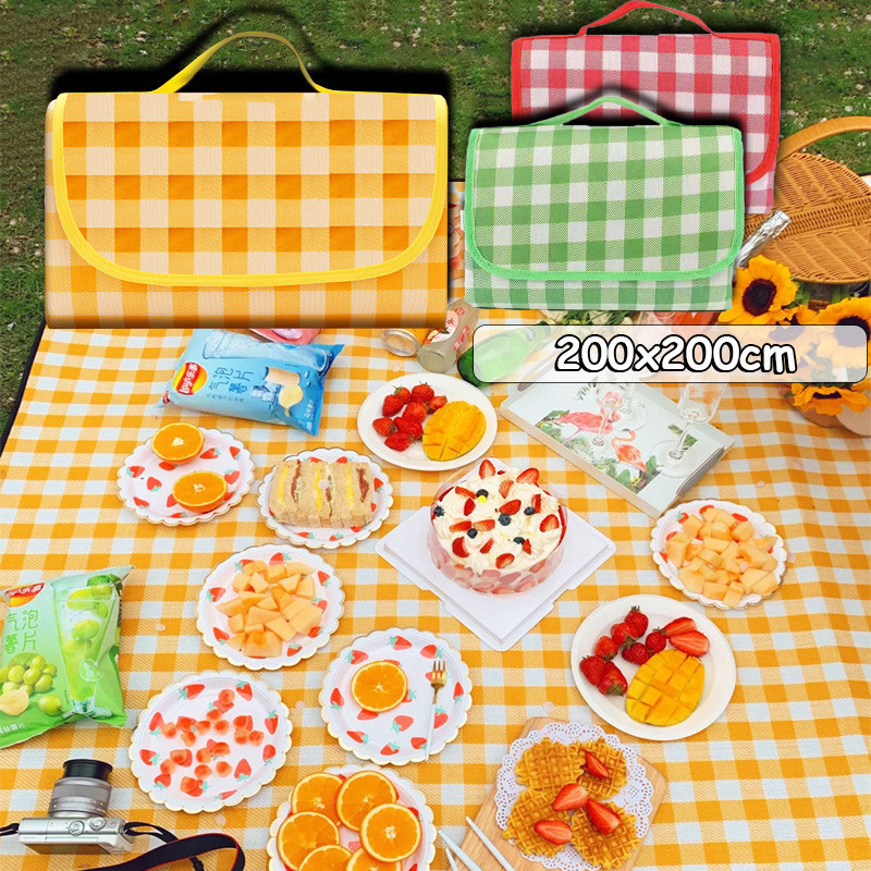 Picnic mat เสื่อปิคนิคพับได้ ขนาด100x150/200x200/200x300cm นั่งได้5-8คน กันน้ำ นั่งเล่น