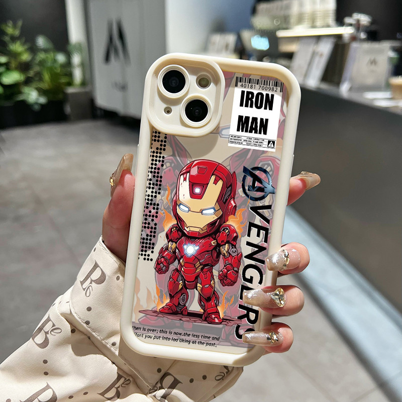 เคสสำหรับ OPPO A16K OPPO A16E เคสป้องกันลายฮักักและไอรอนแมนน่ารักดีไ - รูปที่ 3