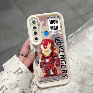 เคสสำหรับ Realme 5 5i 5s 6i C3 C3i Narzo 10 Narzo 10A Narzo 20A เคสป้องกันลายฮักักและไอรอนแมนน่ารักดีไ