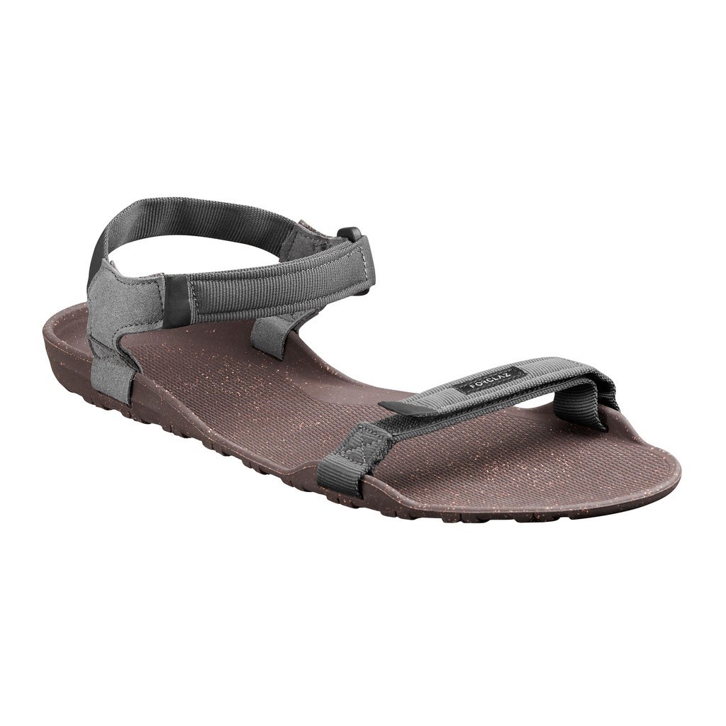 รองเท้ารัดส้นสำหรับการพักแรมกลางแจ้งรุ่น Trek 500 - เทาคาร์บอน | Bivouac Sandals - Waterproof - Rubber sole - MT500 - Ca