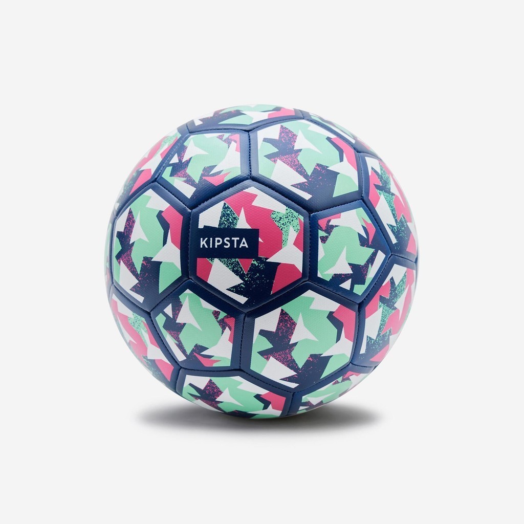 KIPSTA - ลูกฟุตบอลน้ำหนักเบาสำหรับฝึกเล่นเบอร์ 4 (สีน้ำเงิน/เขียว/ม่วง) - Football Light Learning Ball Size 4 - Blue/Gre