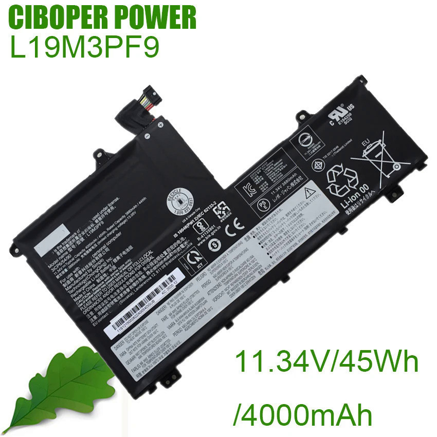 CP แบตเตอรี่แล็ปท็อป L19M3PF9 L19L3PF8 L19C3PF9 11.34V/45Wh/4000MAh สำหรับ Thinkbook 14-IML 14-IIL 1