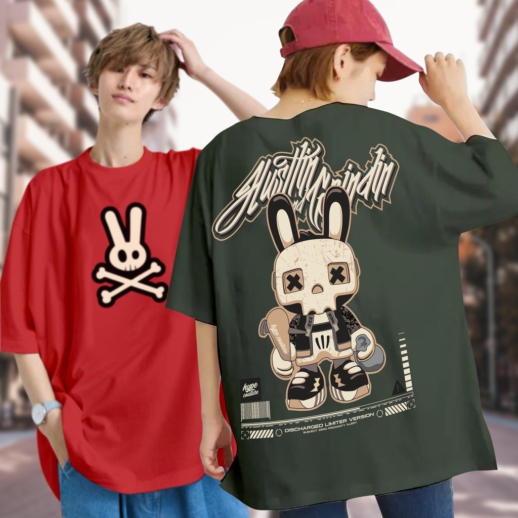 【COD】2023 NEWGUGGIMON Overless T shirt HUSTLIN streetwear clothing