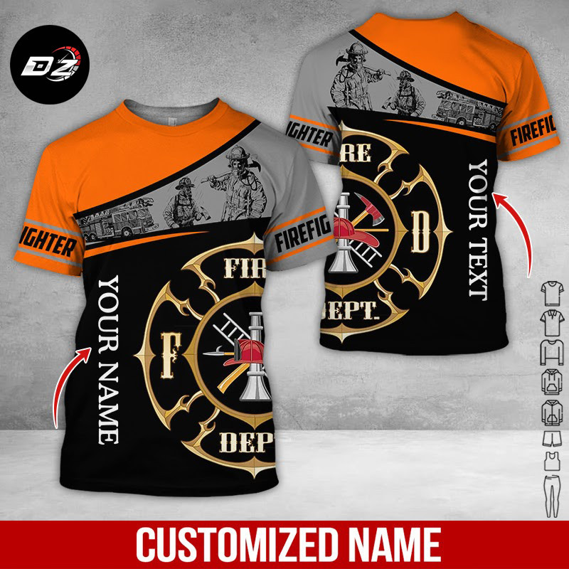 【COD】2023 Personalized Name Proud Firefighter 3D All Over Printed Clothes NJ64294