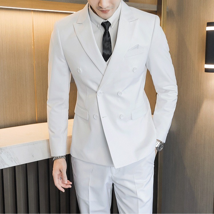 Gukenro tuxedo for men solid color suit & pants 2024 Korean slim fit business men's blazer for weddi