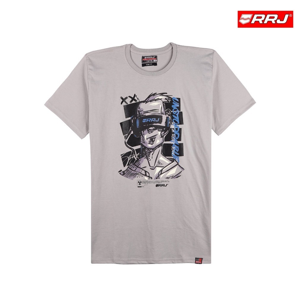 【High quality】RRJ Men's Basic Tees Semi body Fitting CVC Jersey Fabric Trendy Fashion Casual Top Lig