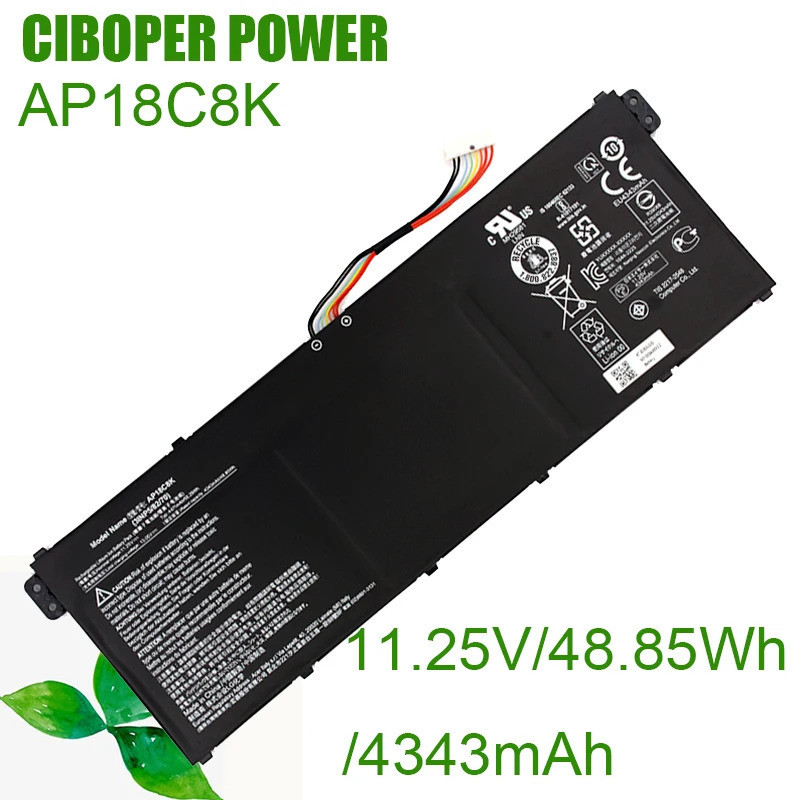 CP ของแท้แบตเตอรี่ AP18C8K A515-44 11.25V/4343MAh 48.85WH สำหรับ Aspire 5 A515-43-R057 R4MG KT003040