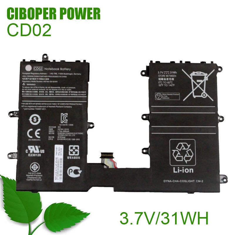 CP ของแท้แบตเตอรี่แล็ปท็อป HSTNH-Q12C CD02XL CD02 3.7V 31Wh 740479-001 HSTNH-D01B สำหรับ Pro Tablet 