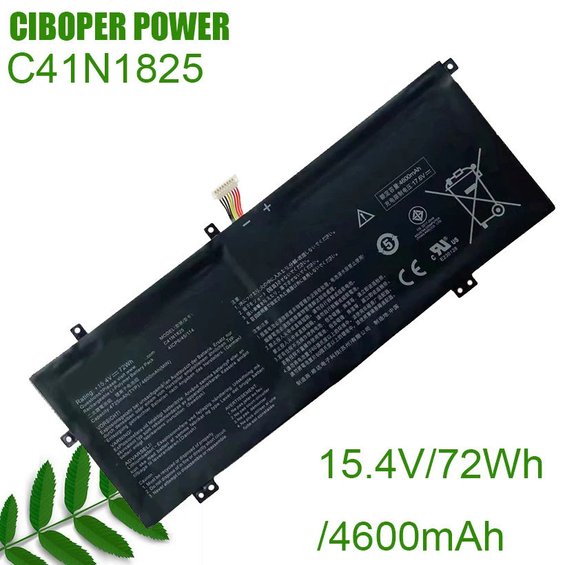 CP แบตเตอรี่แล็ปท็อป C41N1825, 0B200-03250000 72Wh4600mAh สำหรับ VivoBook 14 X403FA ADOL14F ADOL I40