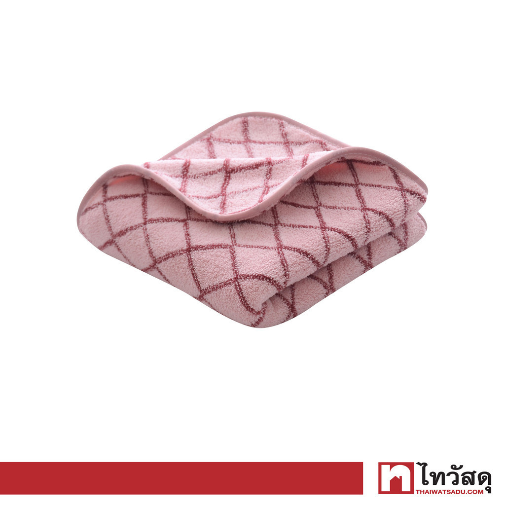 KASSA HOME ผ้าขนหนูเช็ดหน้า Jacquard Fleece รุ่น SH7476-T19F-RD ขนาด 41 x 81 ซม. สีแดง