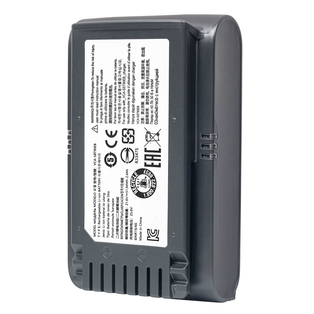 เหมาะสำหรับ Samsung แบตเตอรี่เครื่องดูดฝุ่นแบบมือถือJET 70 VCA-SBT90Eรุ่นสีดำสีขาวVS15T7032P
