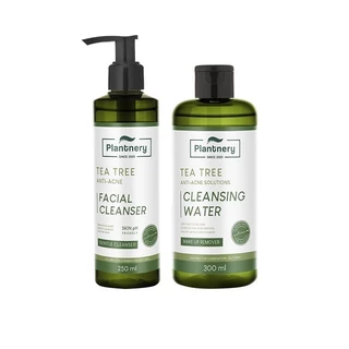 Plantnery Tea Tree Cleansing Facial Set (Cleansing+Cleanser) แพ็คคู่ทำความสะอาดผิวหน้า บอกลาปัญหาสิว