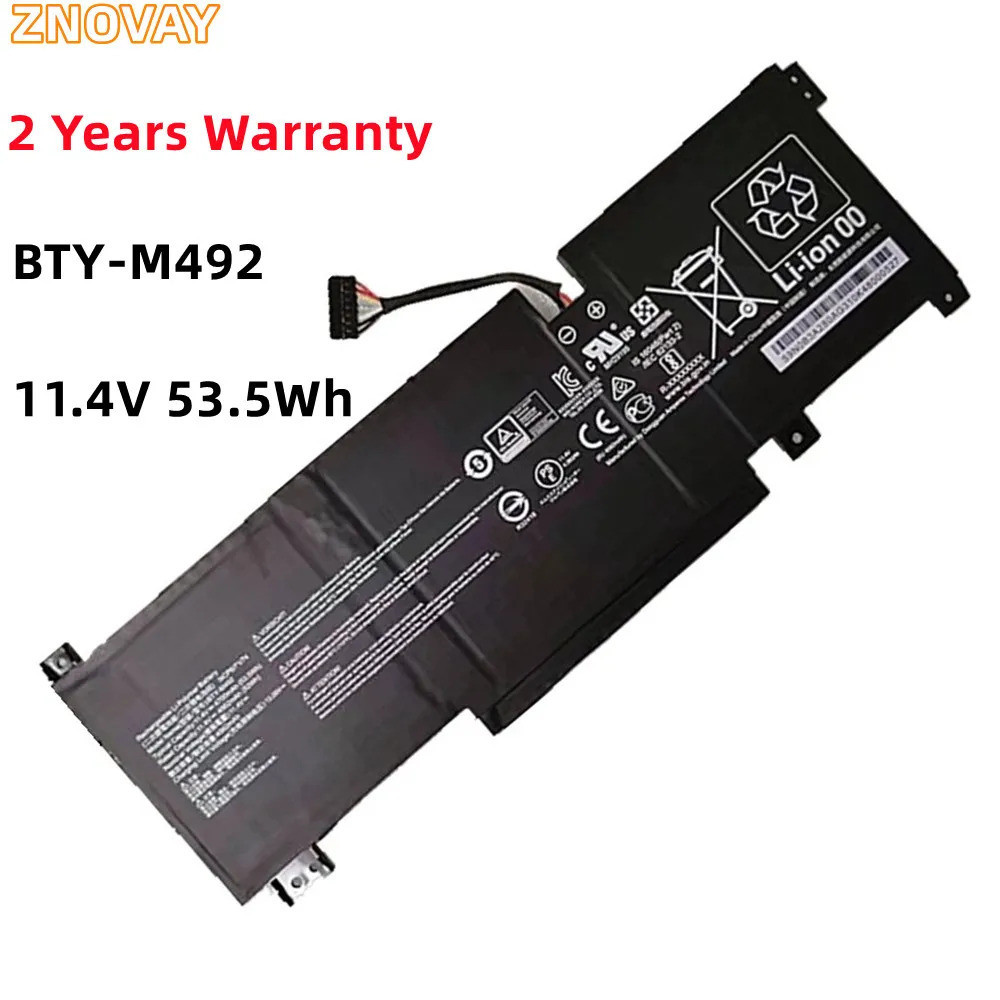 ใหม่ BTY-M492 A11UD แบตเตอรี่แล็ปท็อปสำหรับ MSI Pulse GL66 GL76 11UDK,GF76,53.5Wh,ดาบ17,Bravo 15 B5D