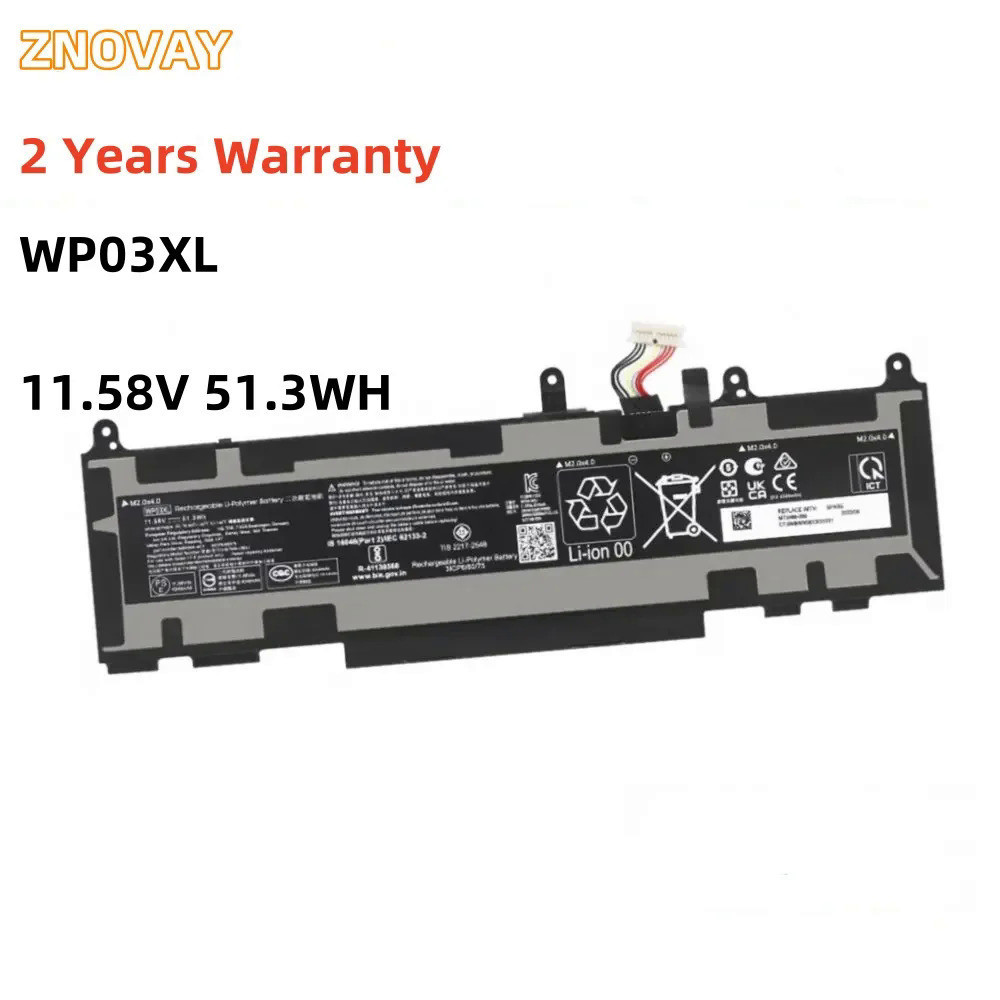ZNOVAY แบตเตอรี่ WP03XL 11.58โวลต์3152มิลลิแอมป์ชั่วโมง/38Wh สำหรับ HSTNN-LB8W M64305-421 L78555-005