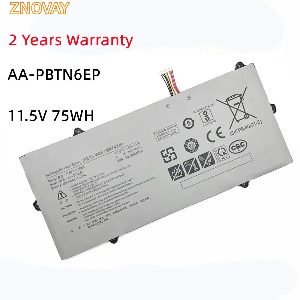 ใหม่ AA-PBTN6EP 11.5V 75WH แบตเตอรี่แล็ปท็อปสำหรับ Samsung 900X5T-X05 900X5T 900X5T-X78L 900X5T-X02 