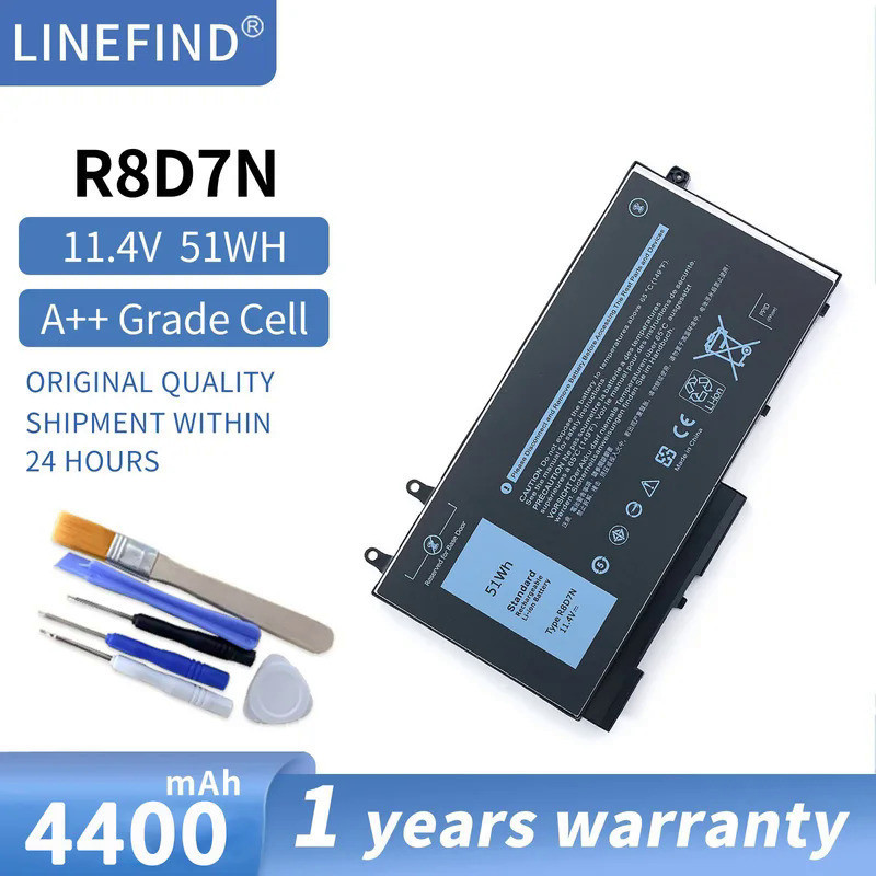 R8D7N 11.4V 51Wh แบตเตอรี่แล็ปท็อปสำหรับ Dell Precision 3540 3550 Latitude 5400 5500 5510 5410 H82T6