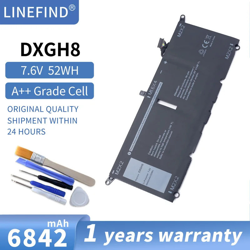 แบตเตอรี่แล็ปท็อป DXGH8สำหรับ Dell XPS 13 9380 9370 7390สำหรับ Dell Inspiron 7390 2-In-1 7490 G8VCF 