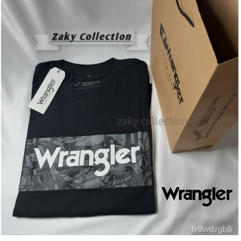 【High quality】Wrangler T-Shirt IMPORT T-Shirt Men freepaperbagCUTTON Tiedye30S