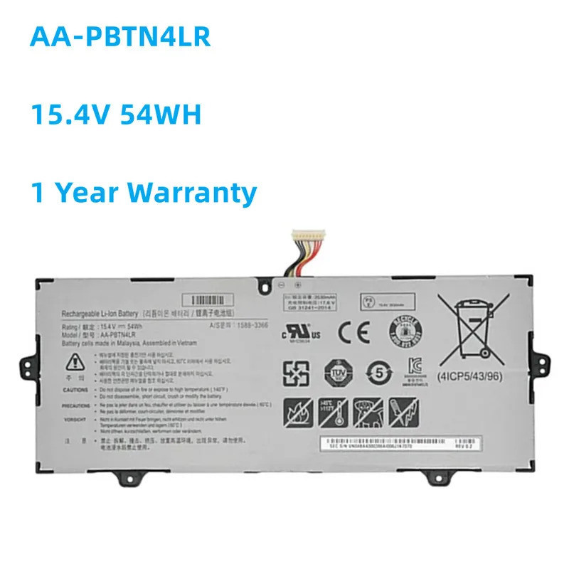 ใหม่15.4โวลต์54WH AA-PBTN4LR BA43-00แล็ปท็อปแบตเตอรี่สำหรับ Samsung NP940X5M-X02US NP940X3M-K01US โน