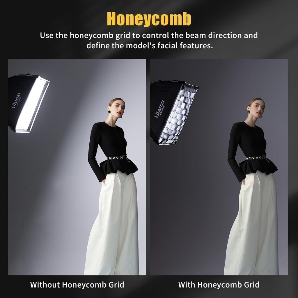 Ulanzi AS-4545 Softbox 45x45CM โคมร่ม 4 เหลี่ยม พร้อมกริด แบบ Bowen Mount สำหรับไฟสตูดิโอ ไฟแฟลช