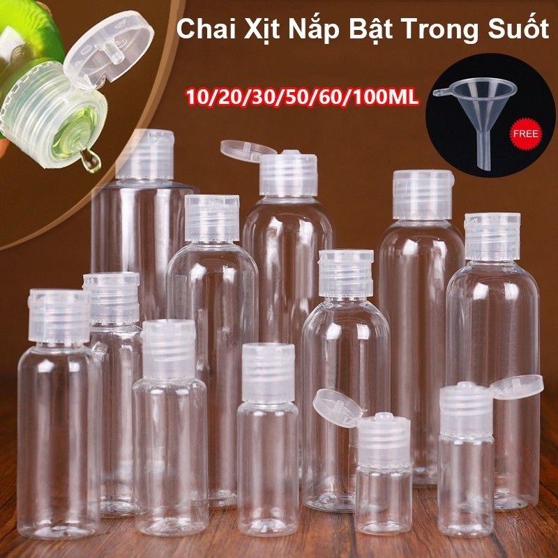 glamcharm ใหม่ ขวดพกพา เเชมพู สบู่เหลว น้ำยาล้างจาน ครีม 30-100ml ฝาป๊อกเเป๊ก ฝาเกลียวใส ขนาดพกพาสะดวกต่อการใช้งาน พร้อมส่งในไทย