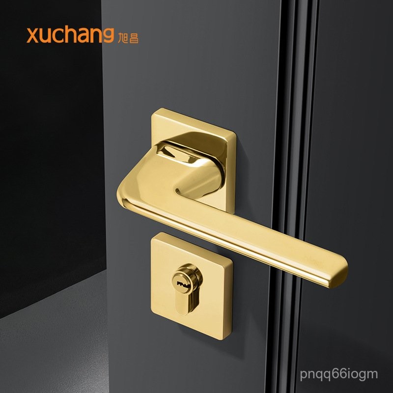 ล็อคประตู Xuchang ล็อคประตูห้องนอนในร่มล็อคประตูไม้ใช้ในครัวเรือนล็อคแยกแม่เหล็กล็อคมือจับห้องน้ำ K7