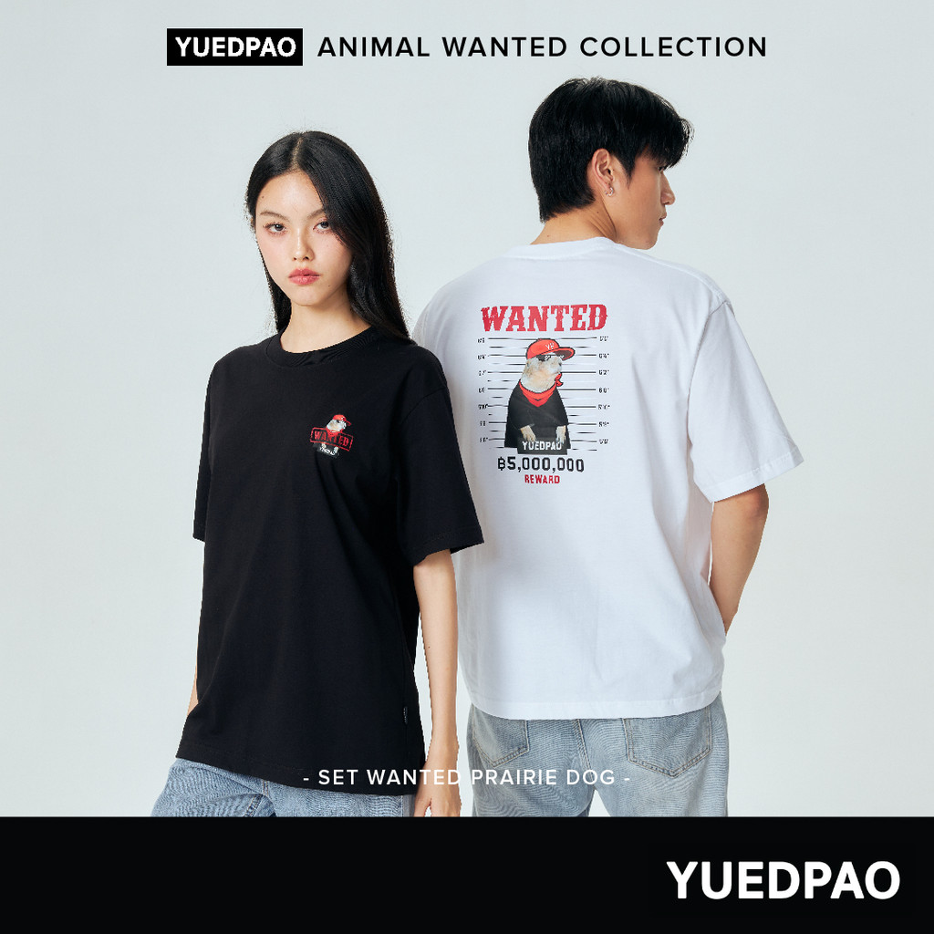 Yuedpao Animal Collection ผ้าหนาทรงสวย ยับยากรีดง่าย เสื้อยืดเปล่า เสื้อยืดโอเวอร์ไซส์ Set Wanted Prairie Dog