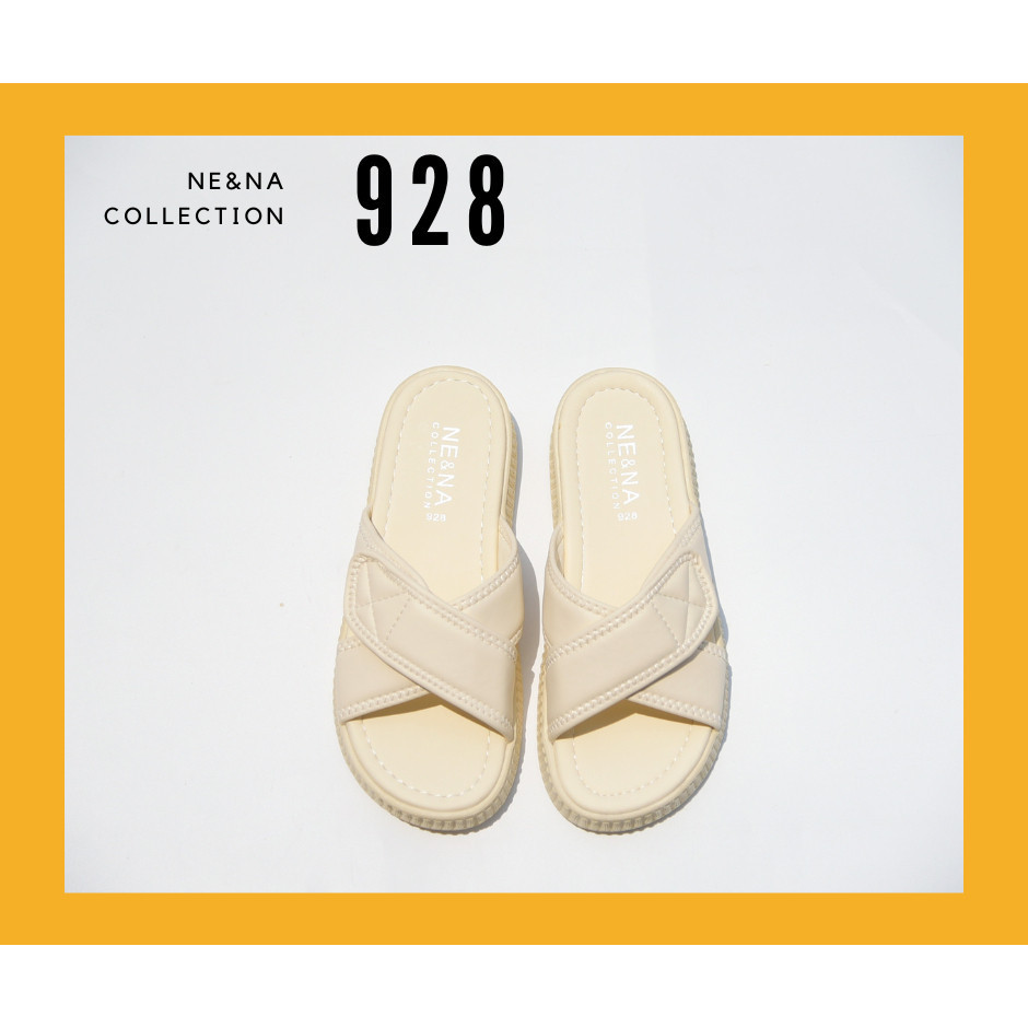 รองเท้าเเฟชั่นผู้หญิงเเบบเเตะสวมส้นเตี้ย No. 928  NE&NA Collection Shoes
