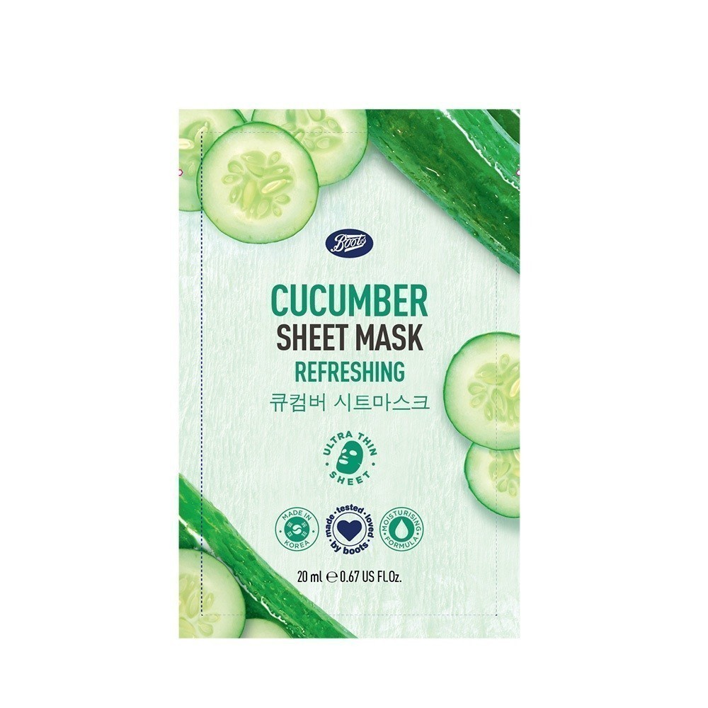 Boots Sheet Mask Cucumber บู๊ทส์ คิวคัมเบอร์ ชีท มาส์ก
