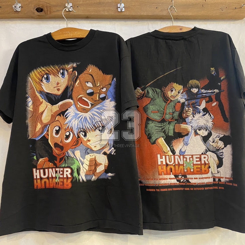 [ 23 ] HUNTER X HUNTER ป้าย Bootleg แท้  เสื้อการ์ตูน เสื้อวินเทจ vintage shirt