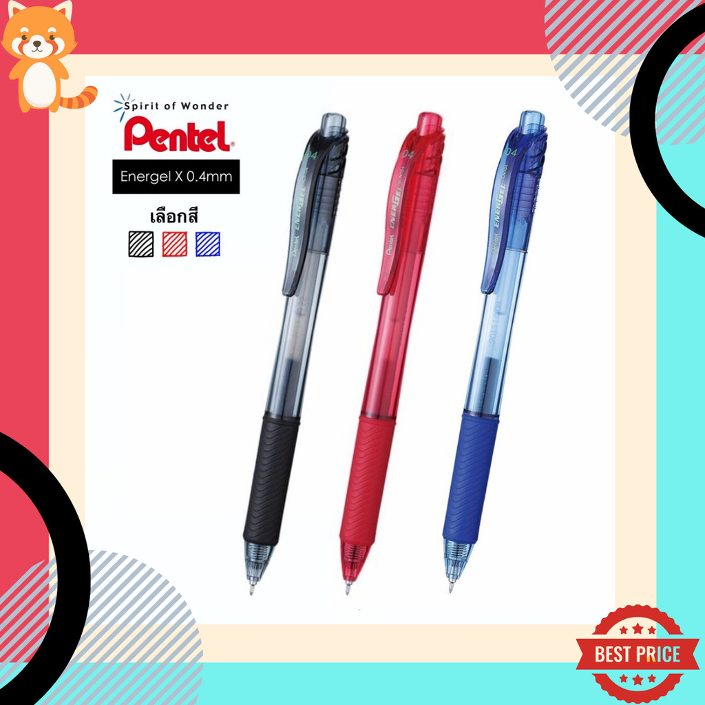 ปากกาเจล Pentel Energel X รุ่น BLN ขนาดหัว 0.4 0.5 และ 0.7 MM
