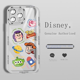 เคสโทรศัพท์มือถือ ลายการ์ตูนดิสนีย์ Toy Story พร้อมฟิล์มเลนส์ สําหรับ Apple Iphone 15 13promax 14 11 12