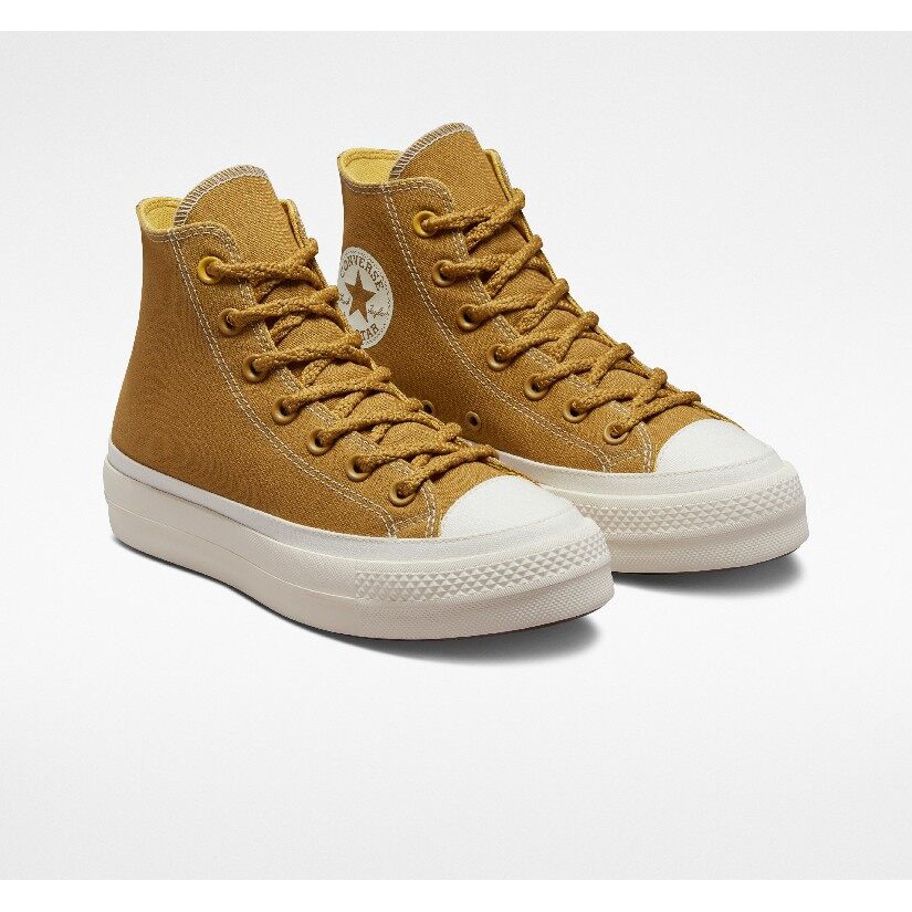 ☃Converse รองเท้าผ้าใบ Sneaker คอนเวิร์ส Chuck Taylor All Star Lift Workwear Textiles  Women YELLOW 