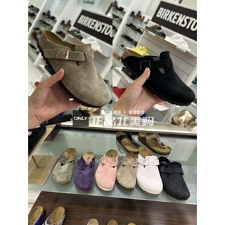 ☊✸۞ของแท้รุ่นแคบ BIRKENSTOCK Birkenstock รองเท้า Baotou พื้นนุ่มบอสตันเยอรมันญี่ปุ่น Birken รองเท้าแตะสำหรับบุรุษและสตรี