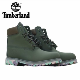 Timberland Nubuck รองเท้าบูทหนัง ข้อสูง สีเขียว กันความเมื่อยล้า สไตล์คลาสสิก ใช้งานกลางแจ้ง ไซซ์ 36-46