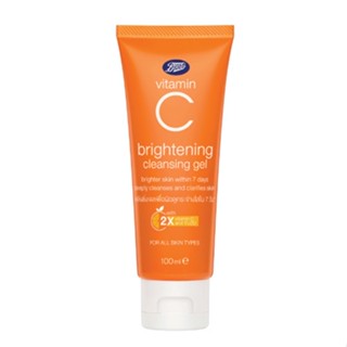 ลดเพิ่ม 8% BOOTS VITAMIN C Cleansing Gel บู๊ทส์ วิตามิน ซี ไบรท์เทนนิ่ง คลีนซิ่ง เจล 100 มล. [ Cleansing 100mL]