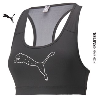 PUMA TRAINING - บราออกกำลังกาย Mid 4Keeps Graphic Training Bra สีดำ - APP - 52030604