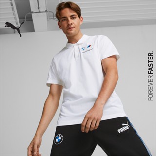 PUMA AUTO - เสื้อโปโลชาย BMW M Motorsport Essentials สีขาว - APP - 53624502