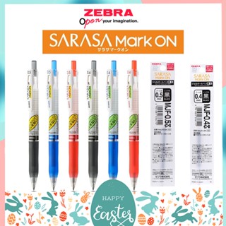 ปากกาเจล Sarasa Mark On น้ำแห้งเร็ว Zebra ขนาดหัว 0.4 MM และ 0.5 MM