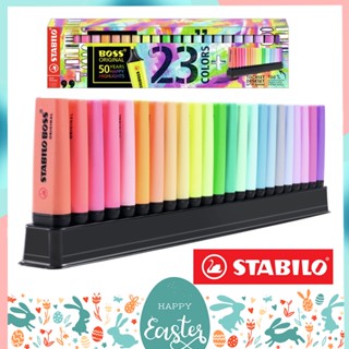 ทักแชทแจกโค้ด ปากกาเน้นข้อความ Stabilo Boss Original Pastel เซ็ต 23 สี