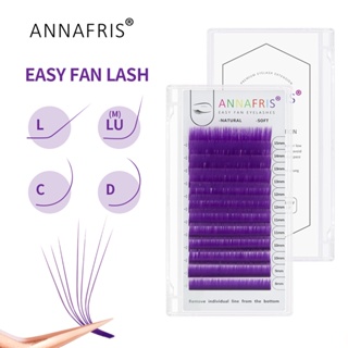 Annafris ขนตาปลอม 8-15 มม. สีชมพู สีเขียว สีน้ําตาล สีฟ้า สีม่วง