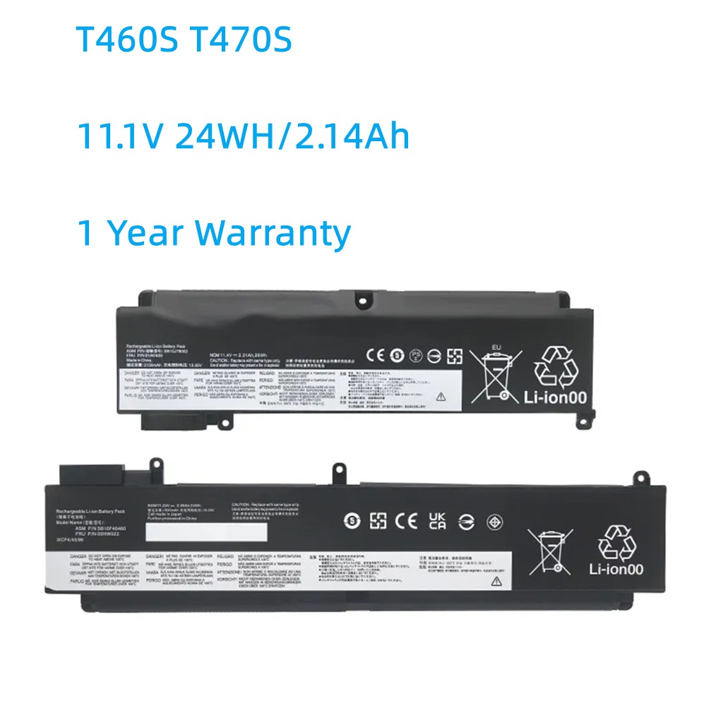 11.1V 24WH T460s Laptop Battery For Lenovo T470S 00HW024 00HW025 00HW022 01AV407 01AV406 00HW023 SB1