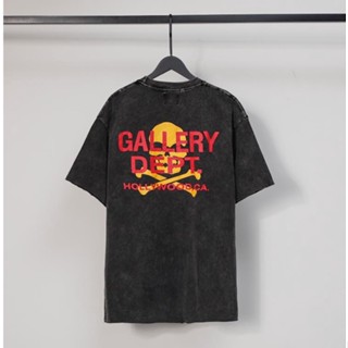 Gallery.dept เสื้อยืด แขนสั้น แต่งรอยขาด สไตล์เรโทร แฟชั่นฤดูร้อน