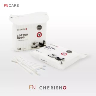 CHERISH Cotton Buds สำลีก้าน Cotton 100% จำนวน 100 ก้าน