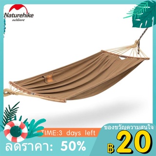 ■⊕ↂNaturehike เปลญวนผ้าใบพับได้แบบถอดได้แคมป์ปิ้งแบบพกพากลางแจ้งแคมป์ปิ้งแกว่งคู่กว้างขึ้น